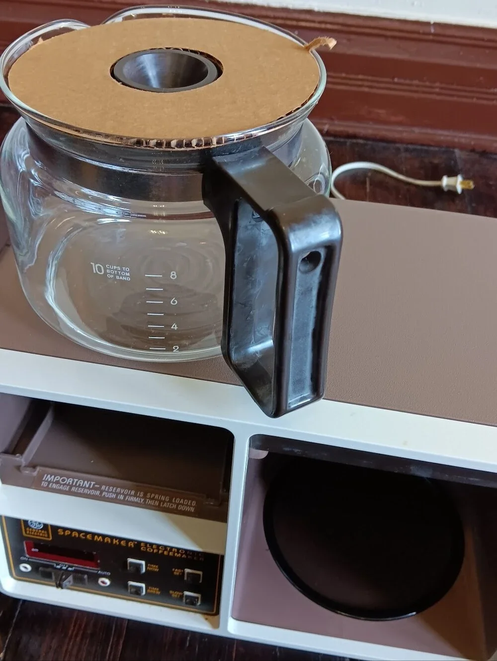1980s GE Spacemaker Drip Coffeemaker, 80s Under Cabinet Mount Coffee Pot, In Box
